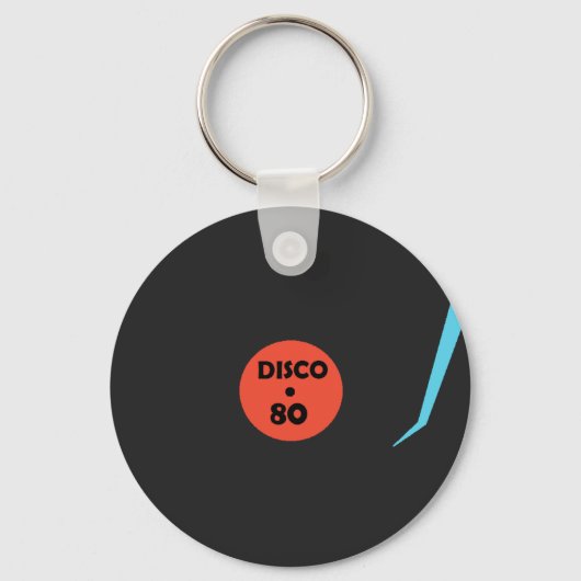 Gramophone Record Sleutelhanger - Retro Disco Part (Voorkant)