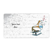 Gramophone retro aangepast label (Voorkant)