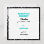 Gramophone retro aangepaste uitnodiging (Achterkant)