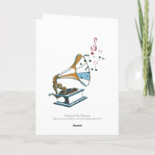 Gramophone retro custom wenskaart kaart (Achterkant)