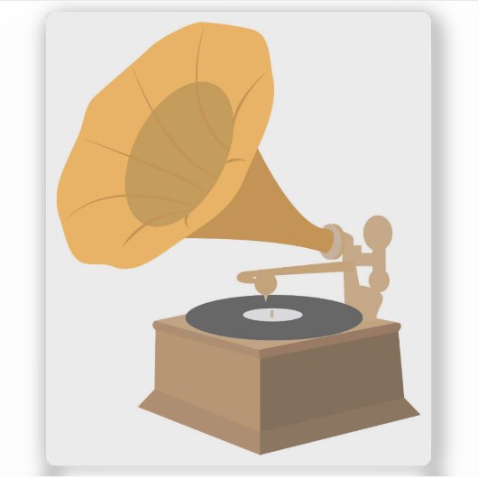 Gramophone Sticker (Voorkant)