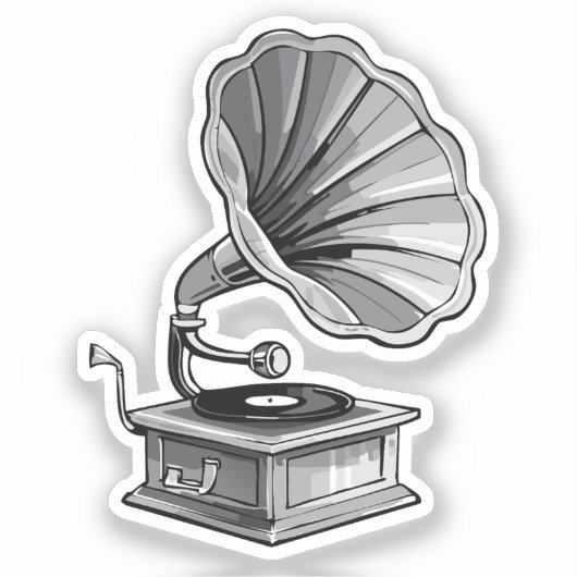 Gramophone Sticker (Voorkant)