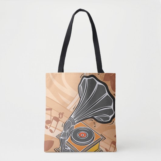 Gramophone Tote Bag (Voorkant)