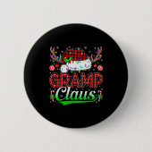Gramp Claus Christmas Lights Matching Family Xmas  Ronde Button 5,7 Cm (Voorkant)