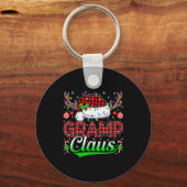 Gramp Claus Christmas Lights Matching Family Xmas Sleutelhanger (Voorkant)
