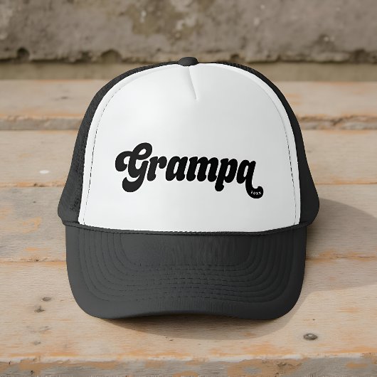 Grampa 20XX Retro Vibe Typografie Trucker Pet