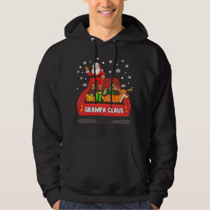 Grampa Claus Rode Vrachtwagen Santa Rendier Elf Ke Hoodie
