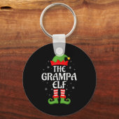 Grampa Elf Kerstfamilie Matching Elf Squad Kerst Sleutelhanger (Voorkant)