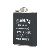 Grampa | Funny Grandfather is voor oude jongens Heupfles (Links)