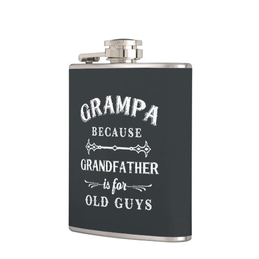 Grampa | Funny Grandfather is voor oude jongens Heupfles (Links)