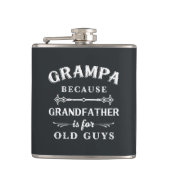 Grampa | Funny Grandfather is voor oude jongens Heupfles (Voorkant)