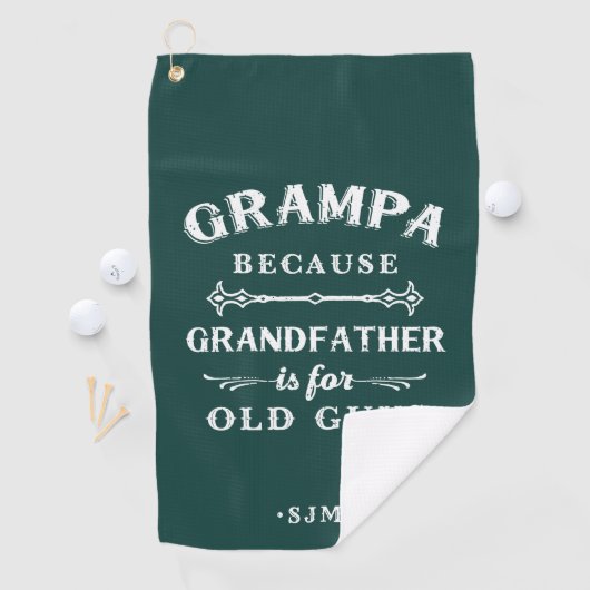 Grampa | Grootvader is voor oude jongens Golfhanddoek (Insitu)