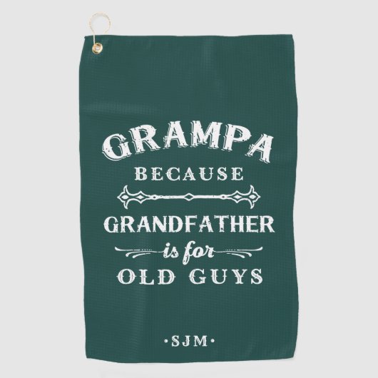 Grampa | Grootvader is voor oude jongens Golfhanddoek (Voorkant)