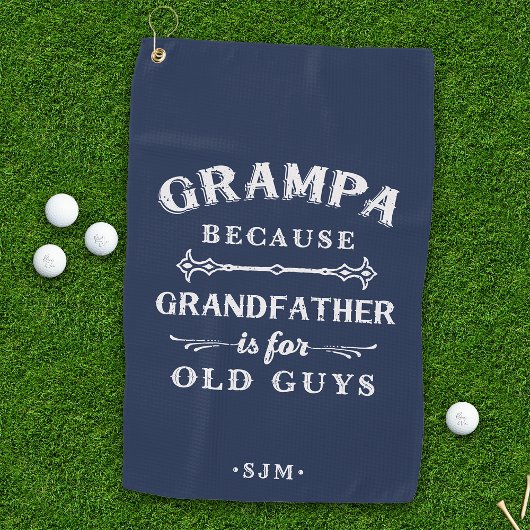 Grampa | Grootvader is voor oude jongens Golfhanddoek