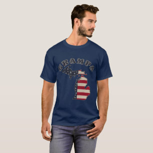 Grampa   Grunge Americana Michigan T-shirt