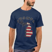 Grampa | Grunge Americana Michigan T-shirt (Voorkant)