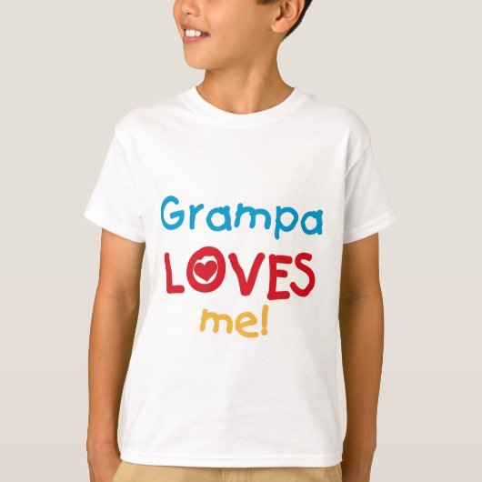 Grampa Loves Me T-shirts en geschenken (Voorkant)