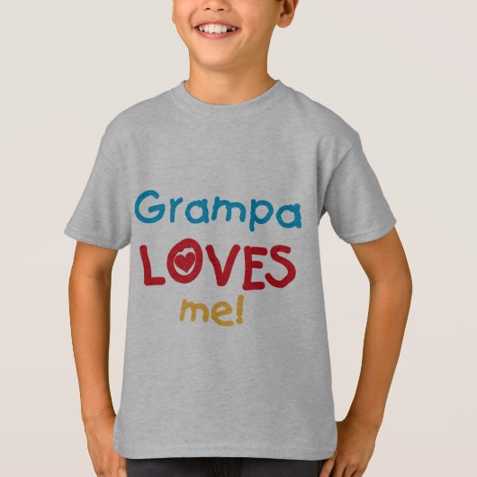 Grampa Loves Me T-shirts en geschenken (Voorkant)