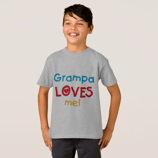 Grampa Loves Me T-shirts en geschenken (Voorkant volledig)