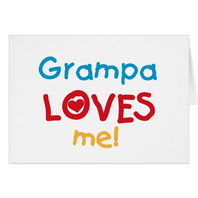 Grampa Loves Me T-shirts en geschenken (Voorkant Horizontaal)