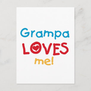 Grampa Loves Me T-shirts en geschenken Briefkaart