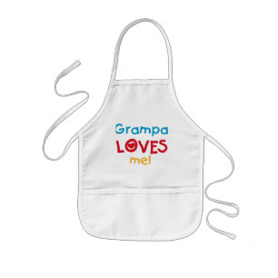 Grampa Loves Me T-shirts en geschenken Kinder Schort