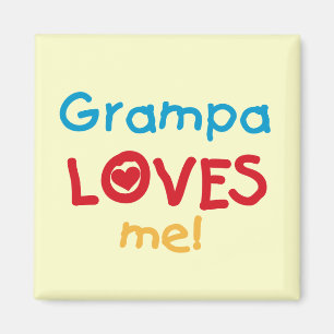 Grampa Loves Me T-shirts en geschenken Magneet