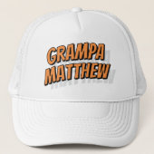 Grampa Modern Eenvoudig Cool Comic Trucker Pet (Voorkant)