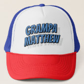 Grampa Modern Eenvoudig Cool Comic Trucker Pet (Voorkant)