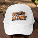 Grampa Modern Eenvoudig Cool Comic Trucker Pet<br><div class="desc">Dit eenvoudige en moderne ontwerp bestaat uit san serif typografie.</div>
