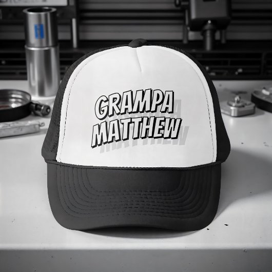 Grampa Modern Eenvoudig Cool Comic Trucker Pet