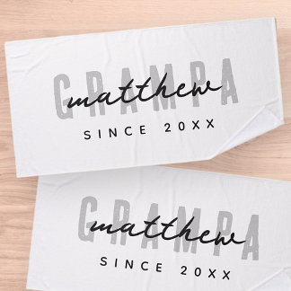 Grampa Modern Elegant Eenvoudige Vaderdag Badhanddoek