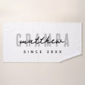 Grampa Modern Elegant Eenvoudige Vaderdag Badhanddoek (Badhanddoek)