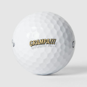 Grampa!! Moderne eenvoudige coole strip Golfballen