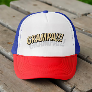 Grampa!! Moderne eenvoudige coole strip Trucker Pet