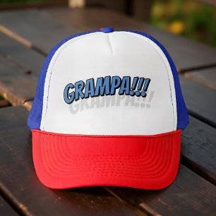 Grampa!! Moderne eenvoudige coole strip Trucker Pet