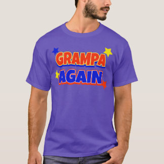 Grampa Opnieuw Zwangerschap Aankondiging Funny Bab T-shirt