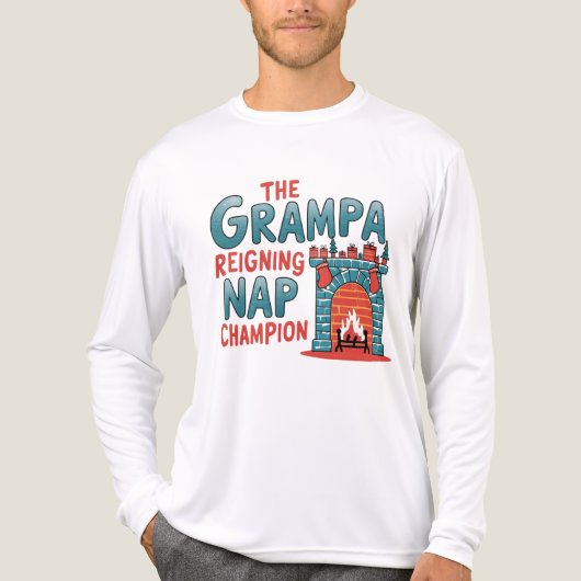 Grampa regerend kampioen dutje kerst Tri-Blend shirt (Voorkant volledig)