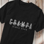 Grampa Sinds 20XX Modern Elegant Eenvoudig T-shirt<br><div class="desc">Dit eenvoudige en moderne ontwerp bestaat uit san serif typografie.</div>