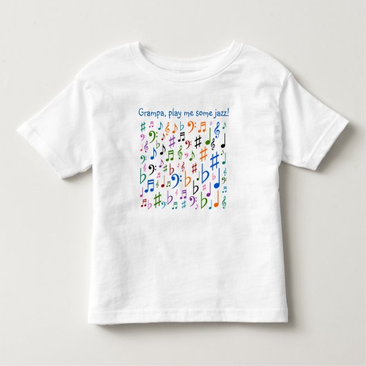 Grampa, speel me wat jazz! kinder shirts (Voorkant)