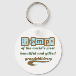Grampa van grootkinderen sleutelhanger