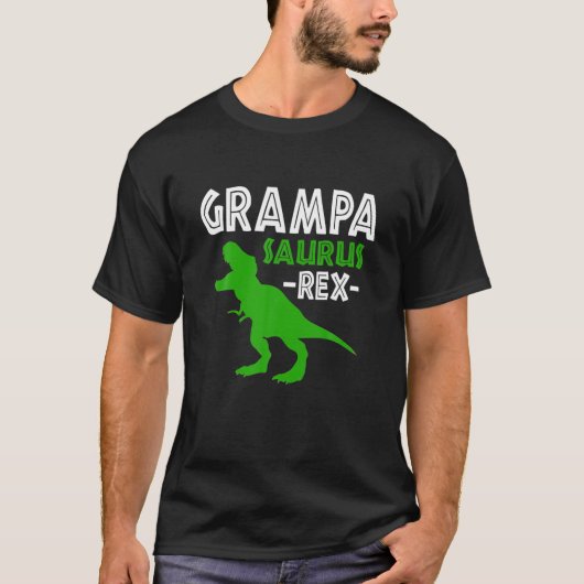 Grampasaurus T Rex Dinosaur Grampa Saurus Familie T-shirt (Voorkant)