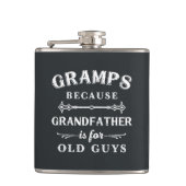 Grampen | Funny Grandfather is voor oude jongens Heupfles (Voorkant)