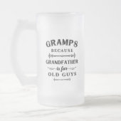Grampen | Funny Grandfather is voor oude jongens Matglas Bierpul (Links)