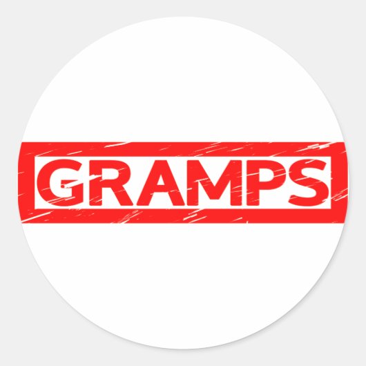 Grampen Stempel Ronde Sticker (Voorkant)