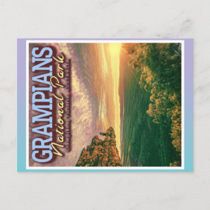 GRAMPIANS NATIONAAL PARK - SUNRISE IN DE MOUNTAS BRIEFKAART