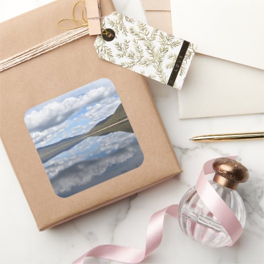 Grampians Reflected Vierkante Sticker (Geschenken)