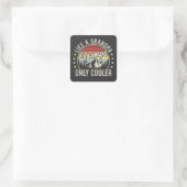 Gramps als een Opa Only Cooler Retro Vierkante Sticker (Tas)