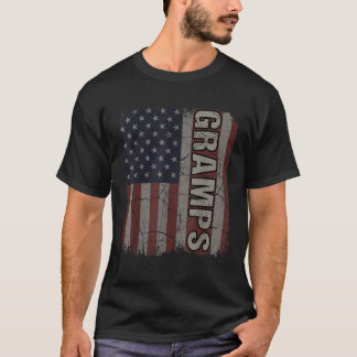 Gramps Amerikaanse vlag  Vaderdag 4e van J T-shirt