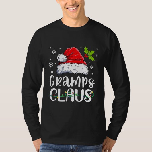 Gramps Claus Shirt Kerstmis Pajama Familie (Voorkant)